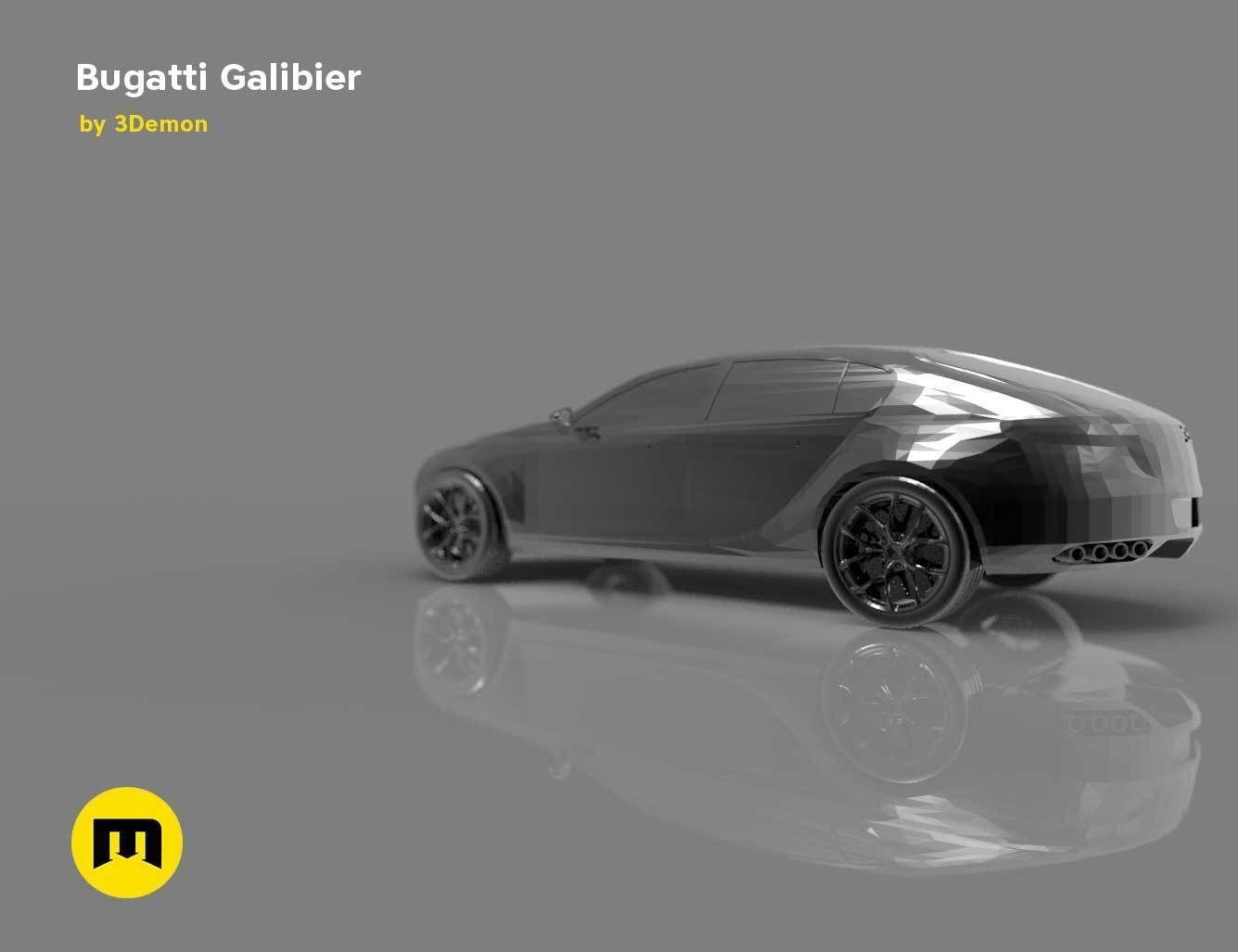 A four-seat concept car - Bugatti Galibier 3D print model_7