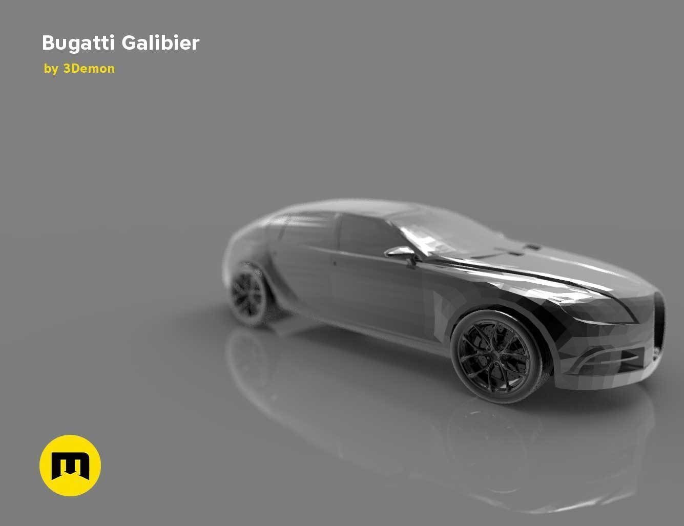 A four-seat concept car - Bugatti Galibier 3D print model_6