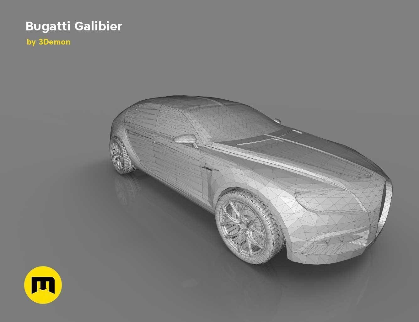 A four-seat concept car - Bugatti Galibier 3D print model_19