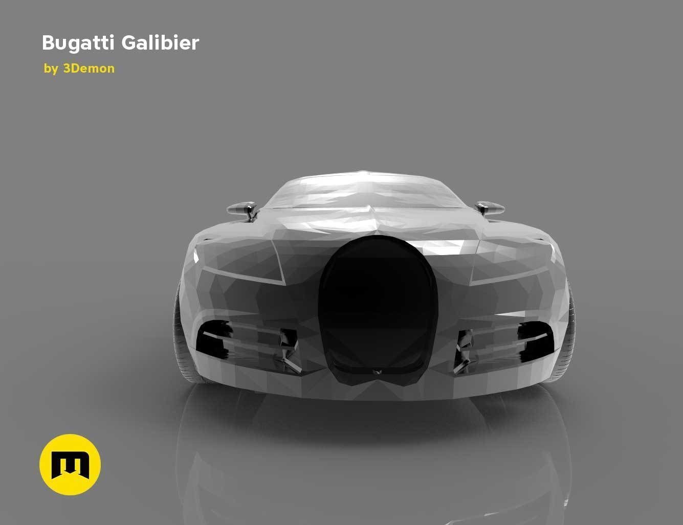 A four-seat concept car - Bugatti Galibier 3D print model_1