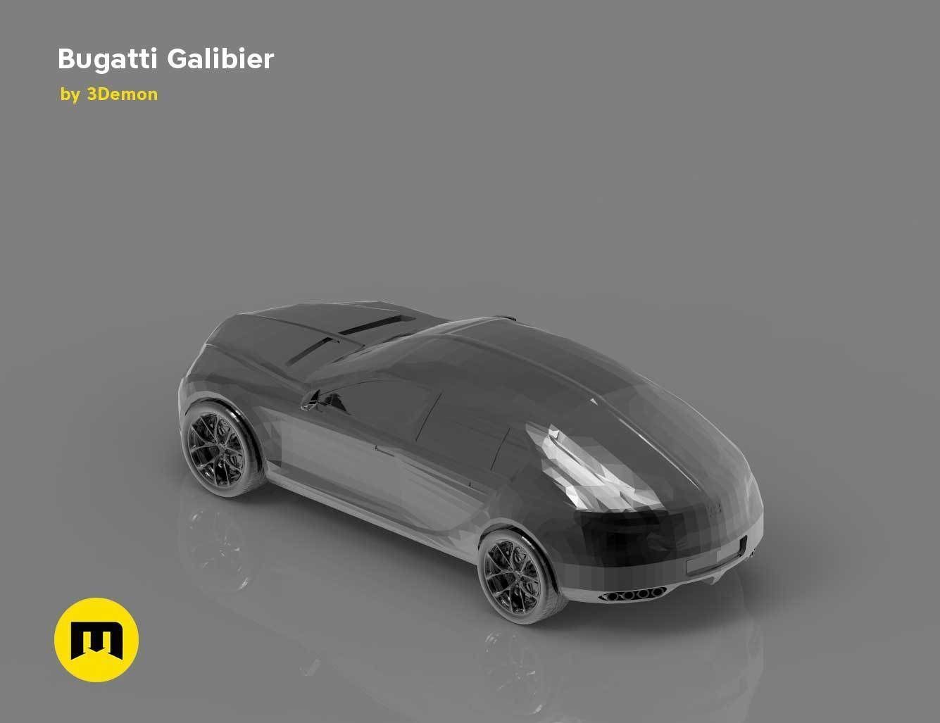 A four-seat concept car - Bugatti Galibier 3D print model_5