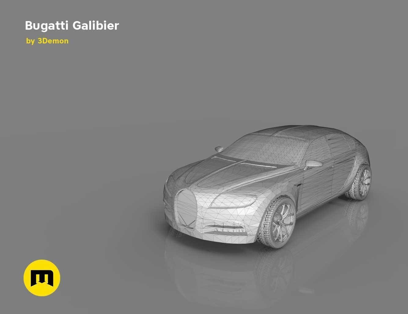 A four-seat concept car - Bugatti Galibier 3D print model_11