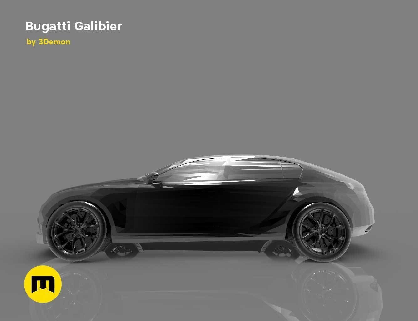 A four-seat concept car - Bugatti Galibier 3D print model_4