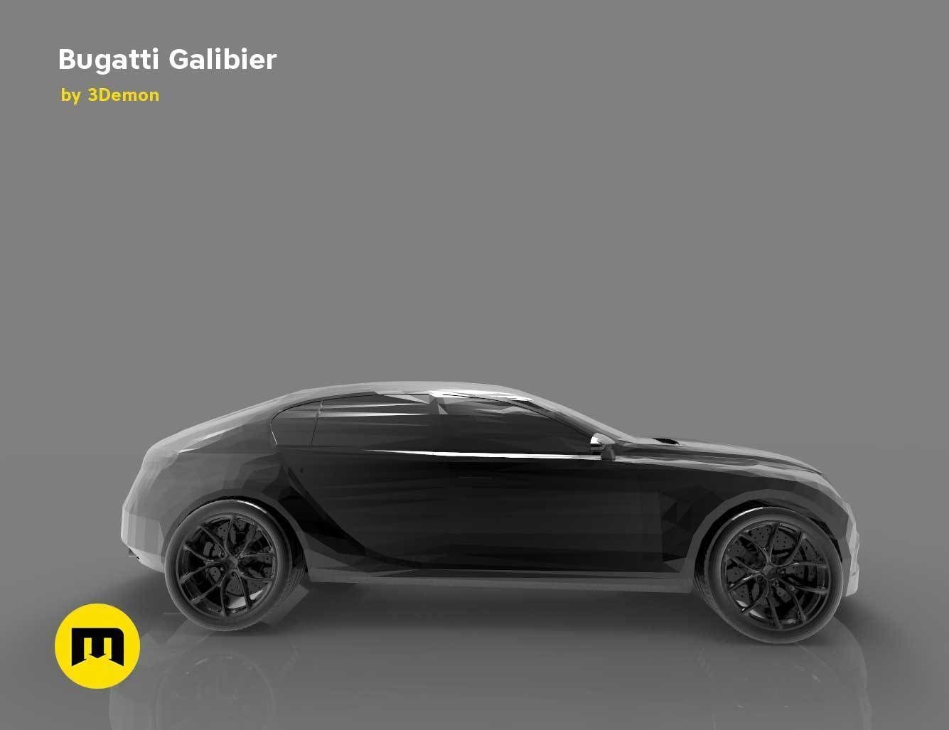 A four-seat concept car - Bugatti Galibier 3D print model_9