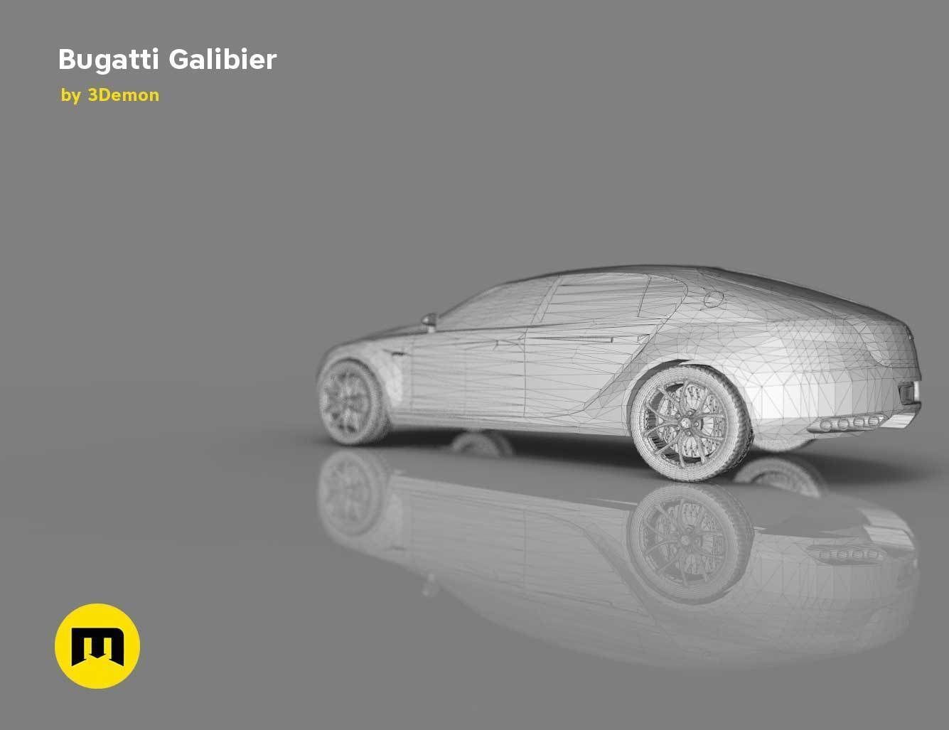 A four-seat concept car - Bugatti Galibier 3D print model_16