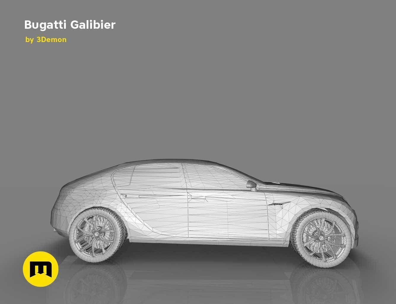 A four-seat concept car - Bugatti Galibier 3D print model_17