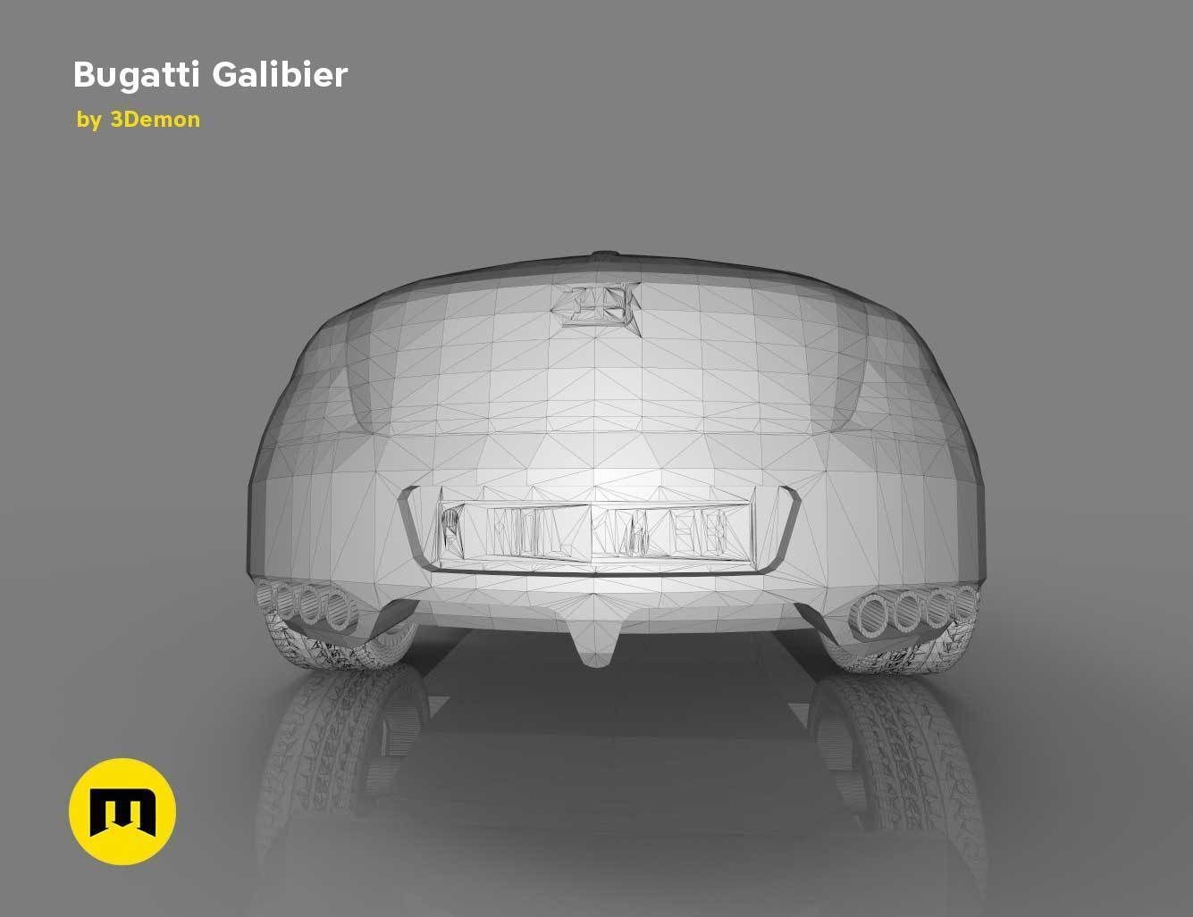 A four-seat concept car - Bugatti Galibier 3D print model_12