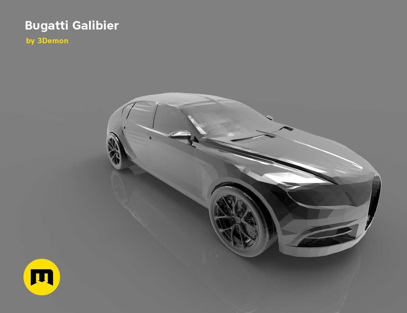 A four-seat concept car - Bugatti Galibier 3D print model_3