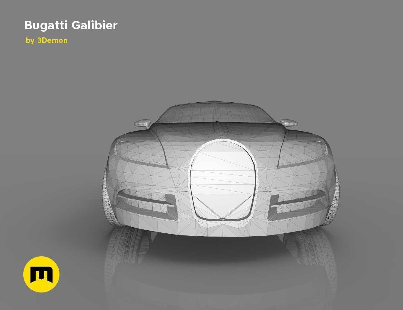 A four-seat concept car - Bugatti Galibier 3D print model_10