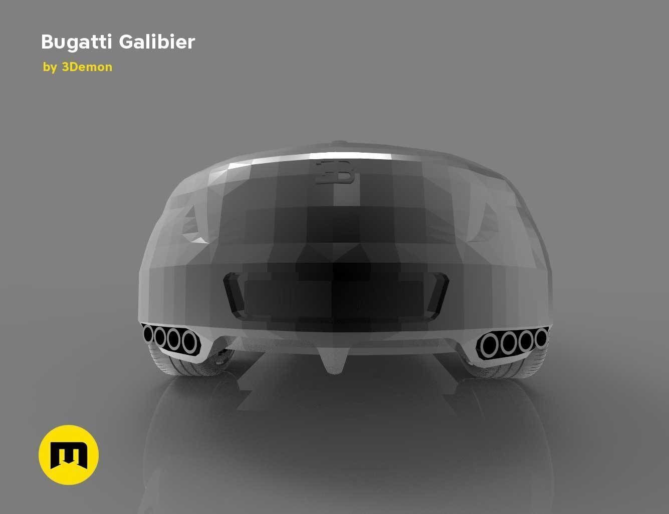 A four-seat concept car - Bugatti Galibier 3D print model_2