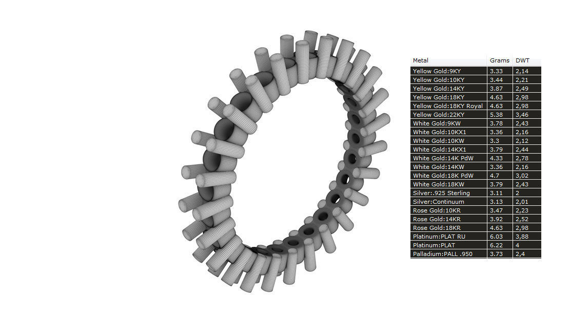 Touch Of Paradise Eternity Band 3D print model_7