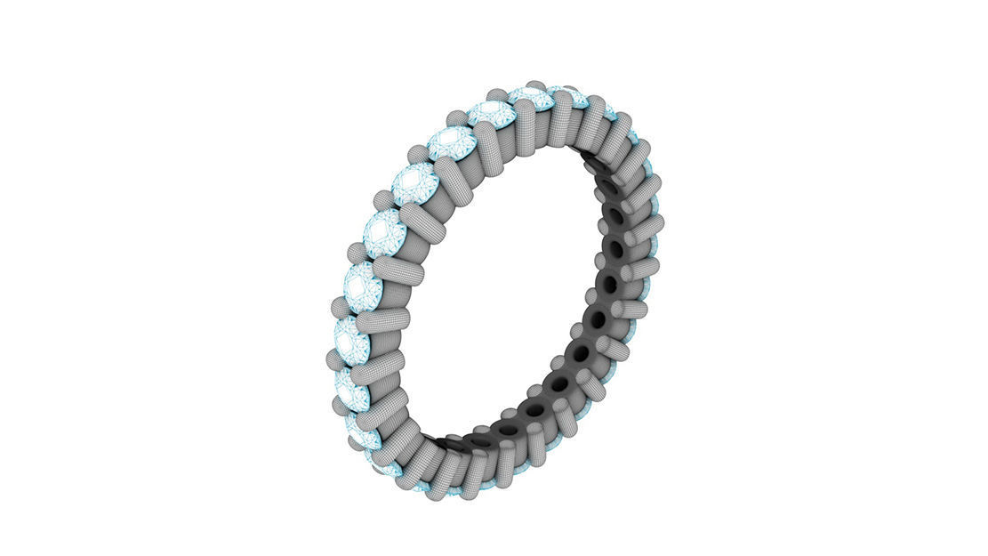 Touch Of Paradise Eternity Band 3D print model_13