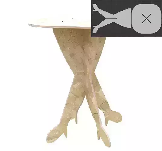 Table Legs for CNC router cut 3D print model