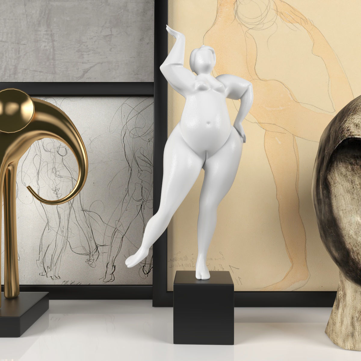 Decorativ set1 3D model_2