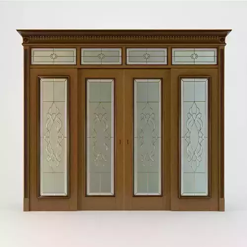 Doors with stained glass 1