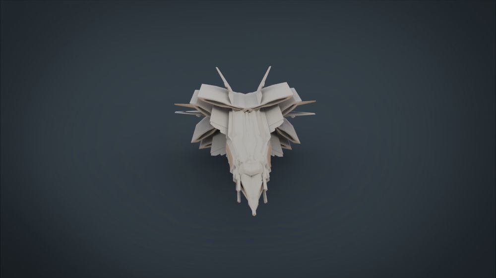 Black Guardian SpaceShip Low-poly 3D model_15