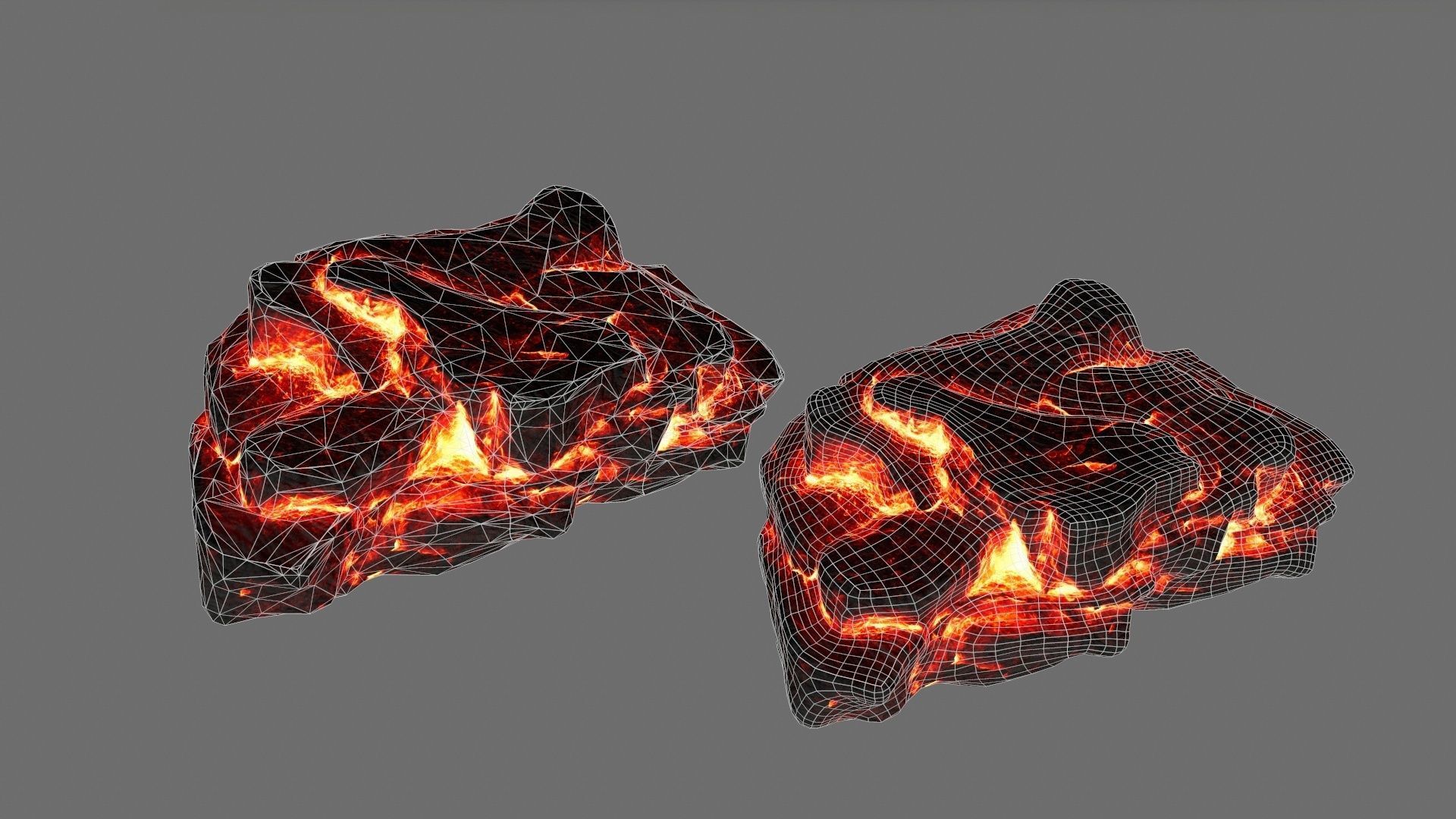 lava rocks Low-poly 3D model_28