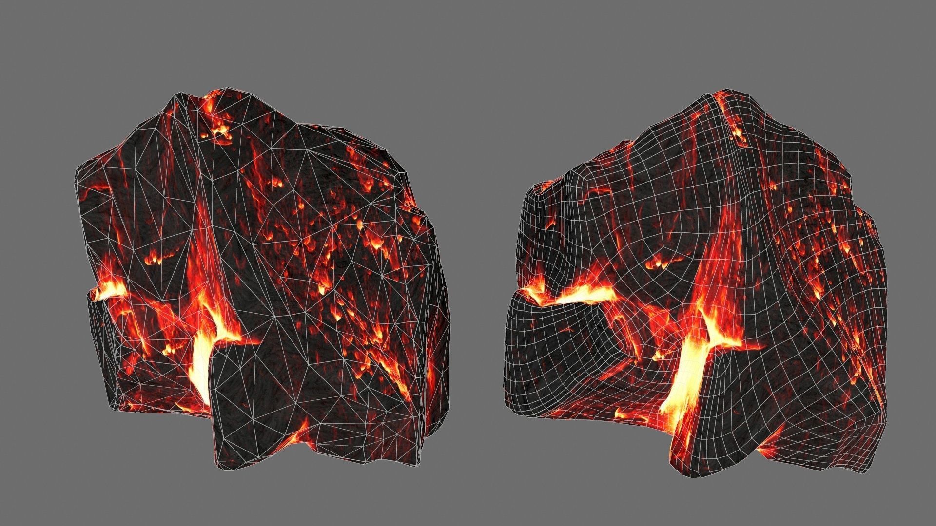 lava rocks Low-poly 3D model_27