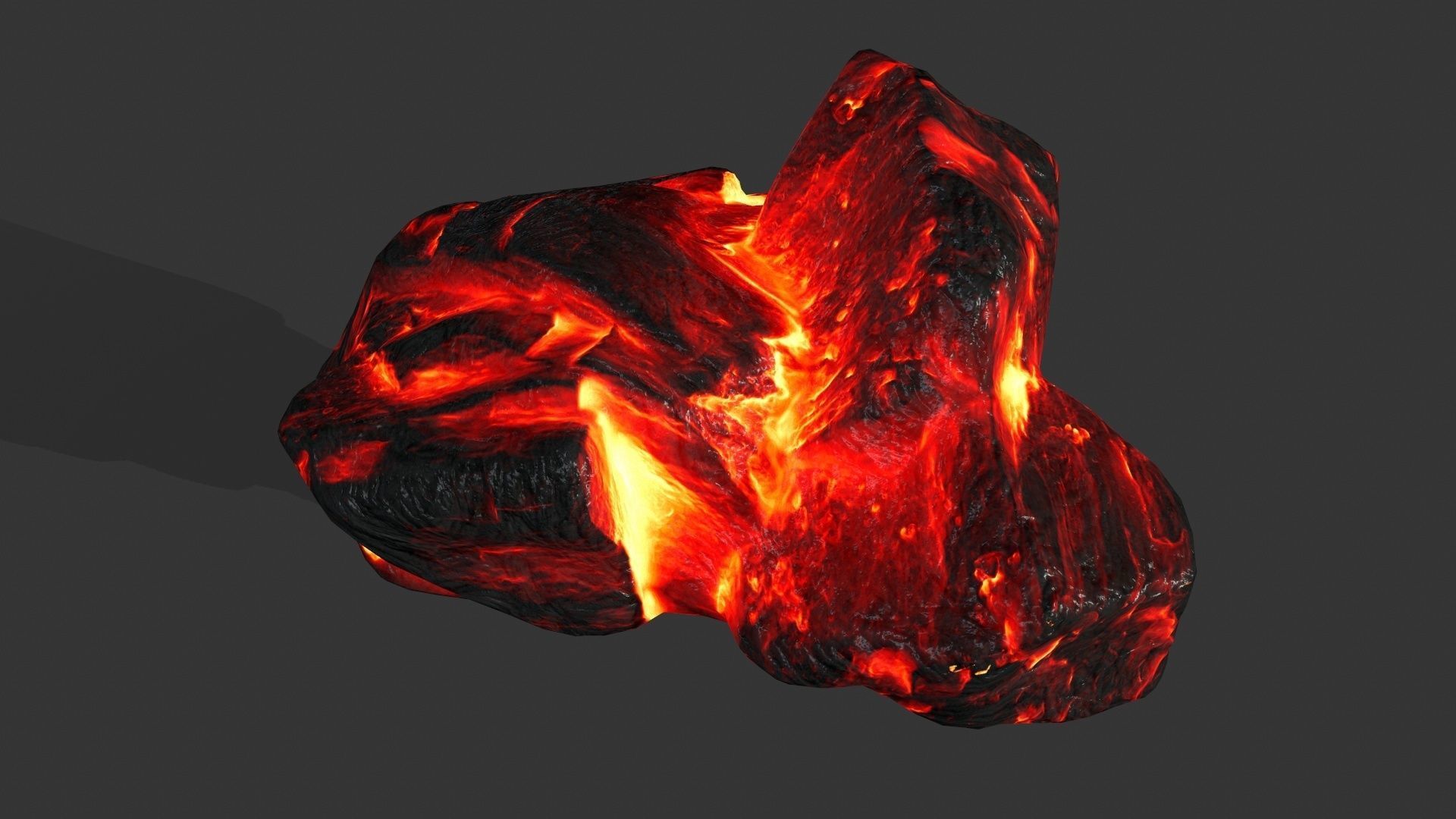lava rocks Low-poly 3D model_8