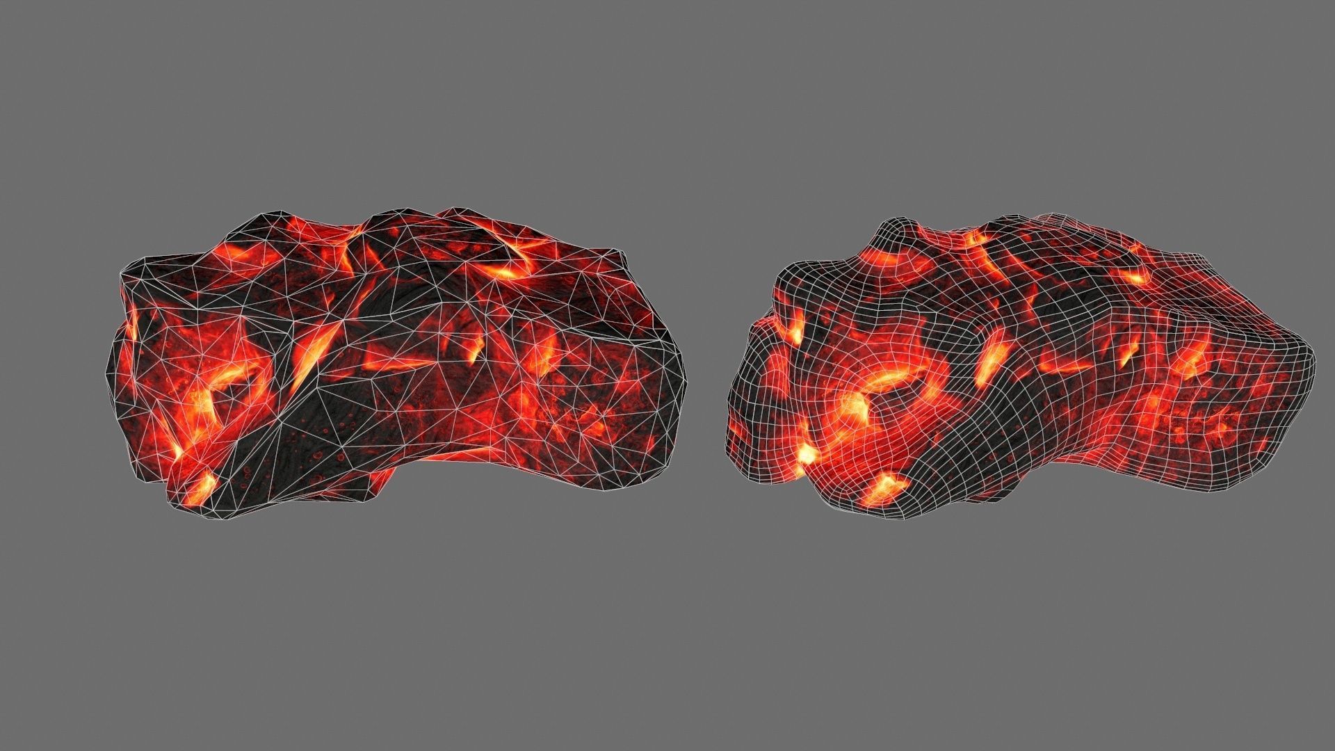 lava rocks Low-poly 3D model_20