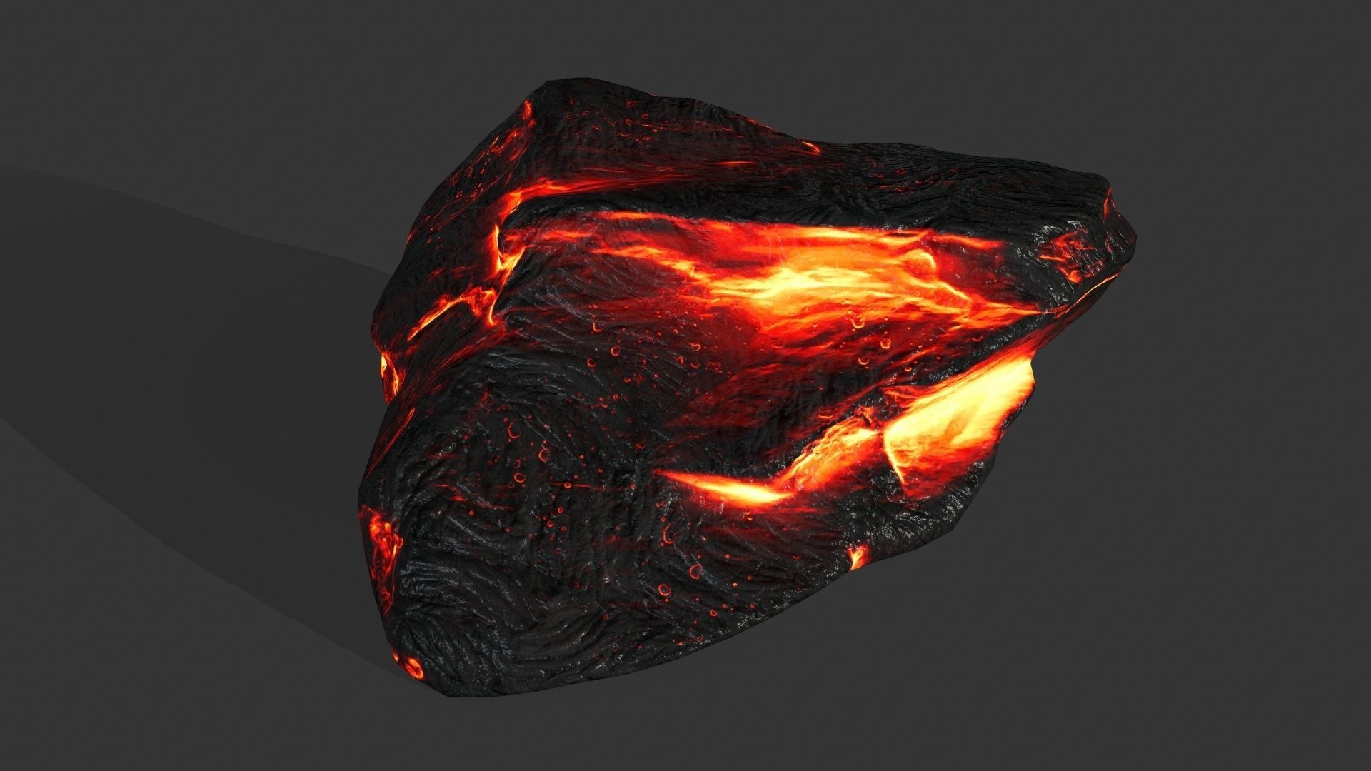 lava rocks Low-poly 3D model_5