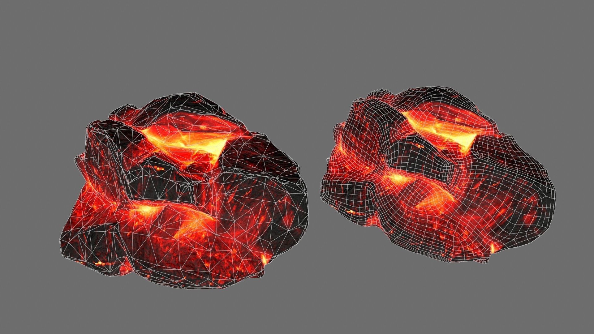 lava rocks Low-poly 3D model_21