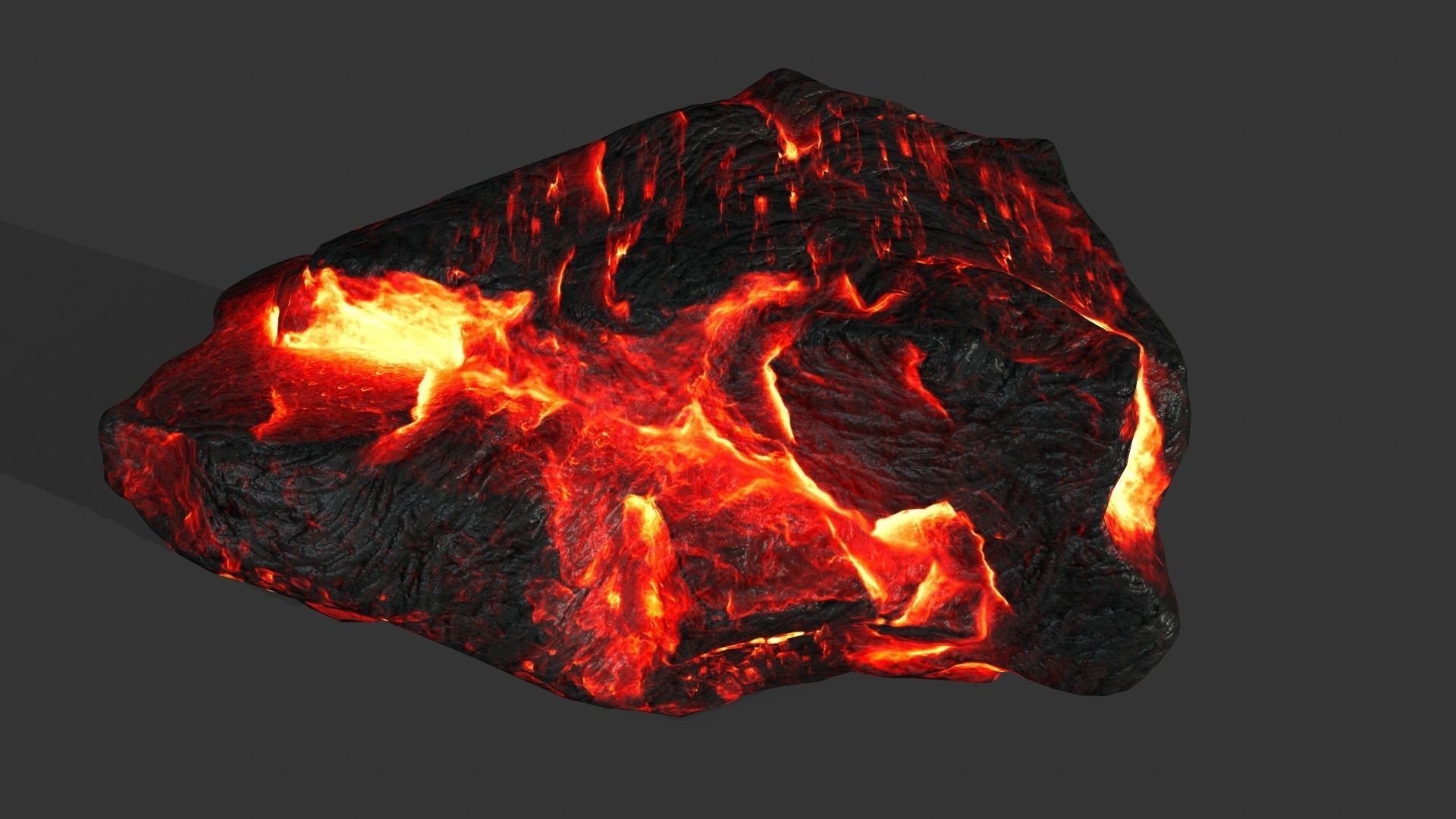 lava rocks Low-poly 3D model_2