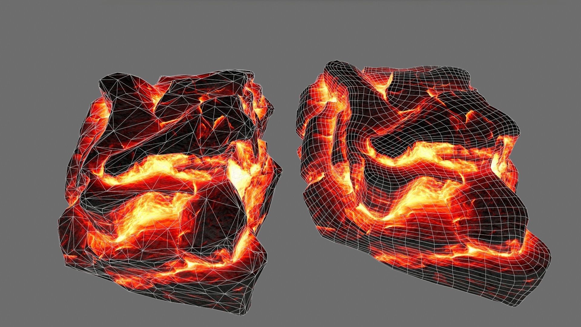 lava rocks Low-poly 3D model_31
