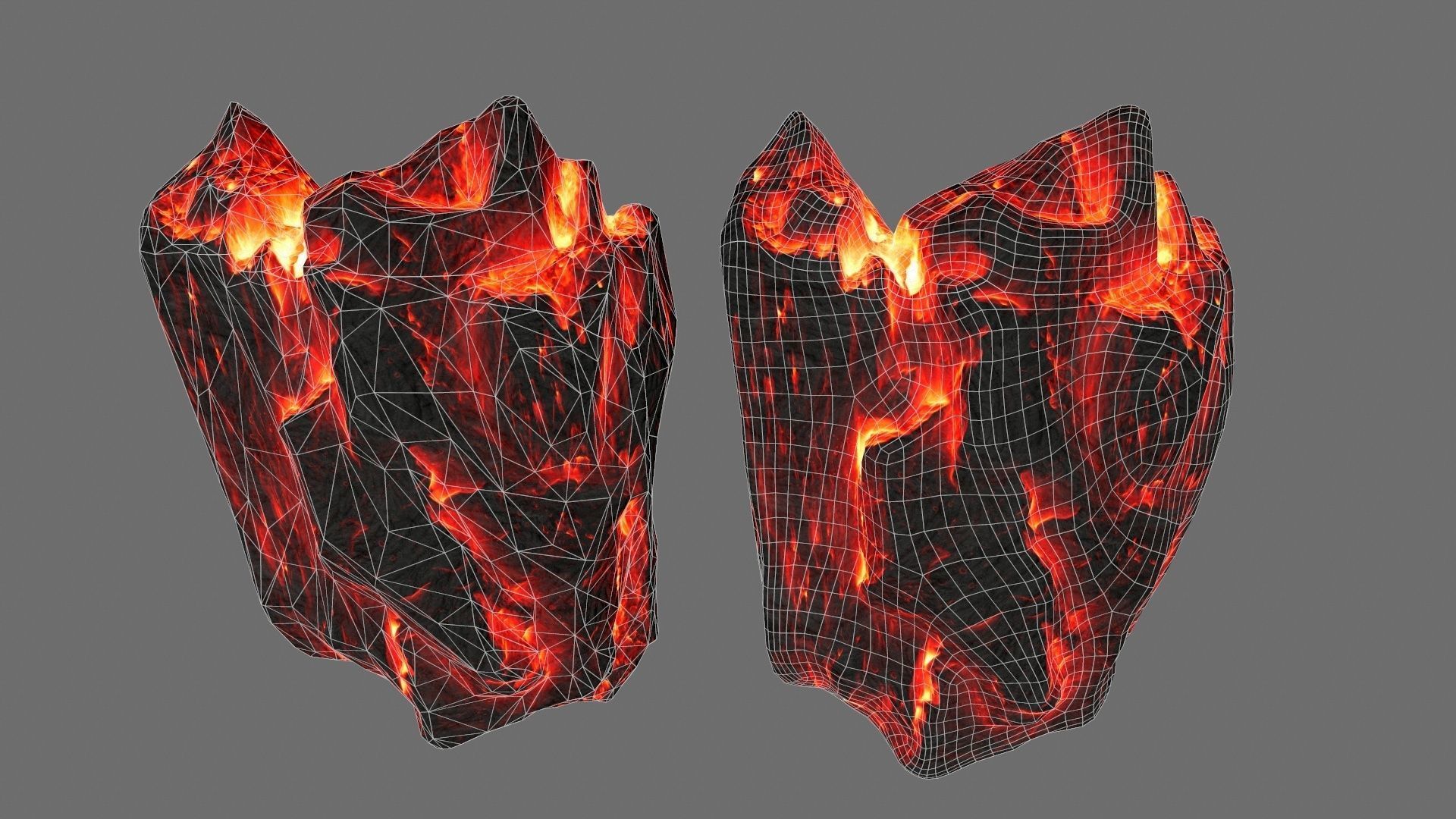 lava rocks Low-poly 3D model_23