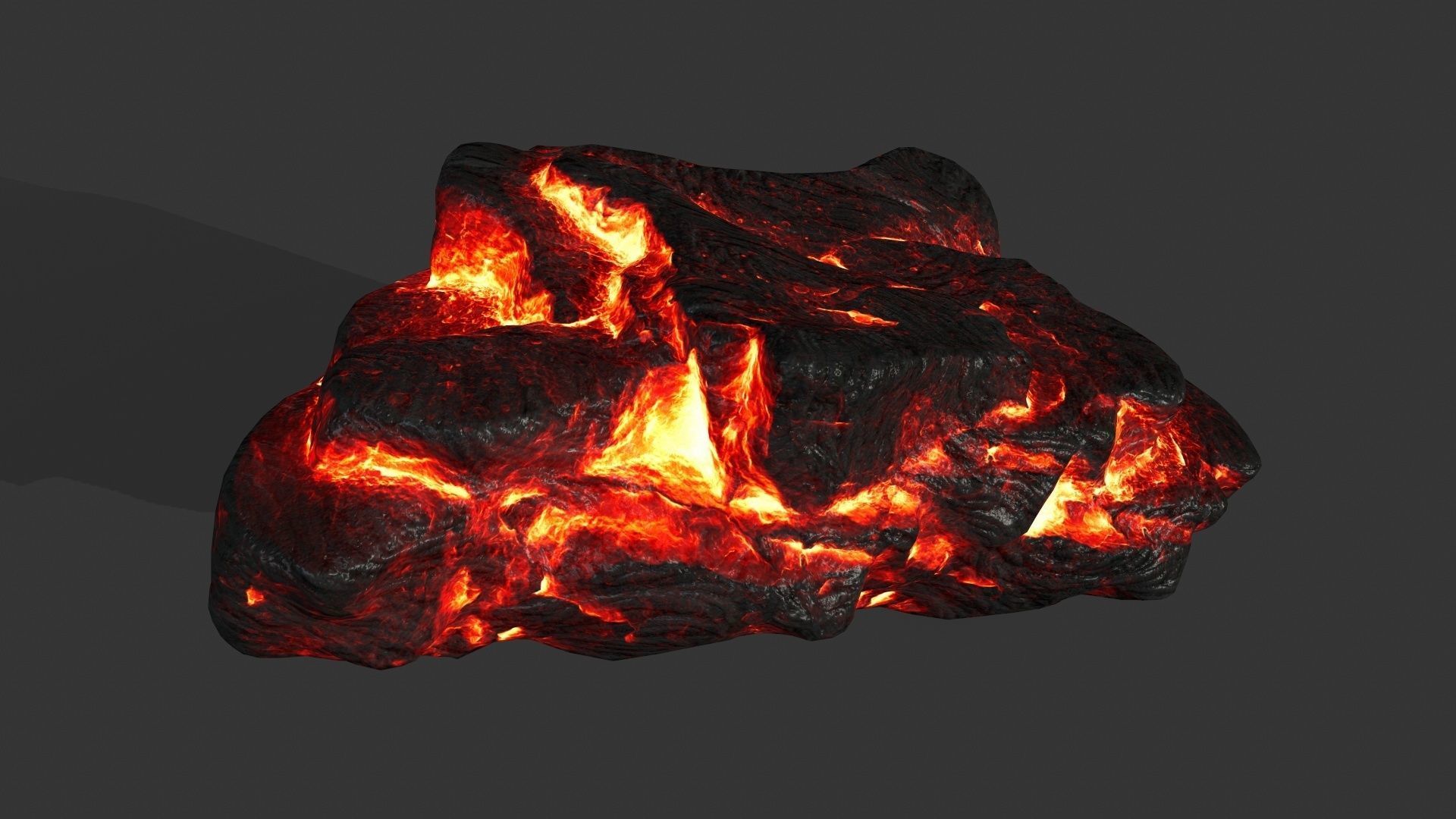 lava rocks Low-poly 3D model_3