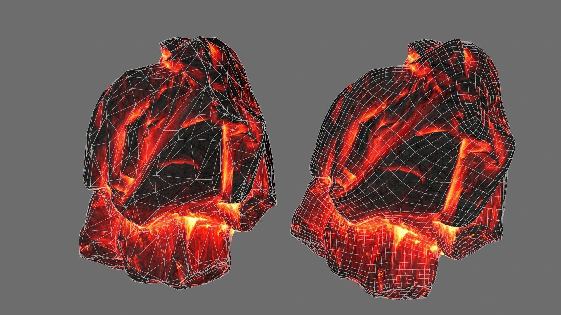 lava rocks Low-poly 3D model_26