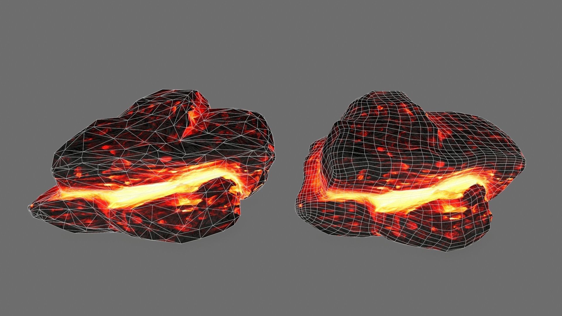 lava rocks Low-poly 3D model_19