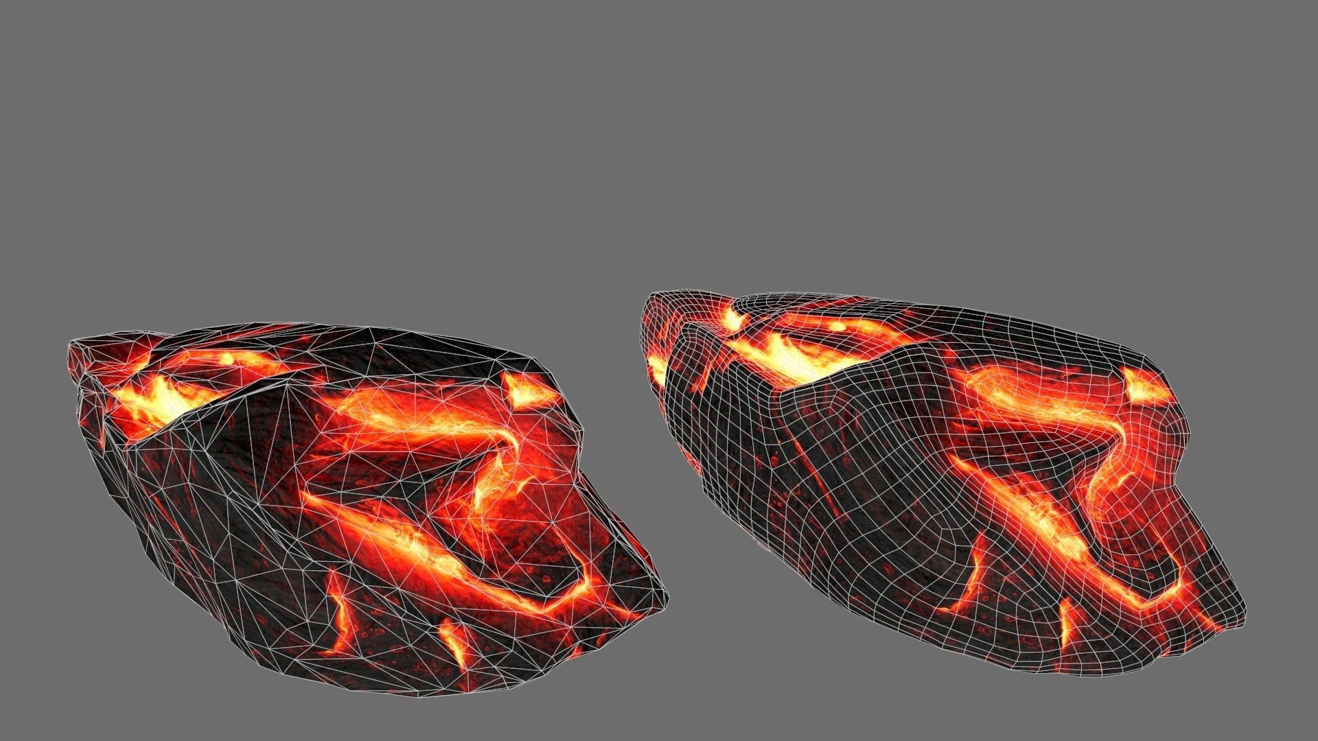 lava rocks Low-poly 3D model_22