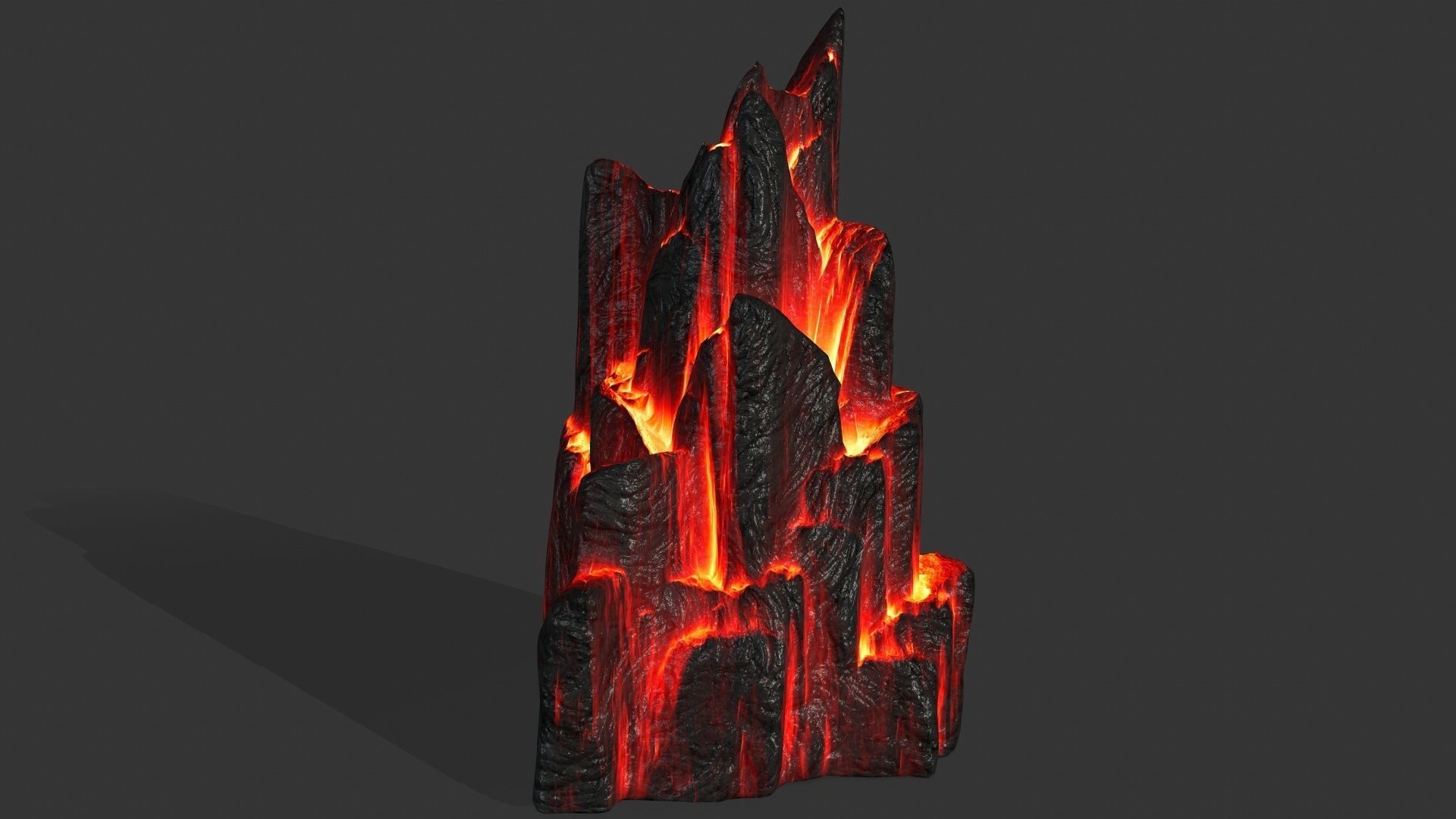 lava rocks Low-poly 3D model_4