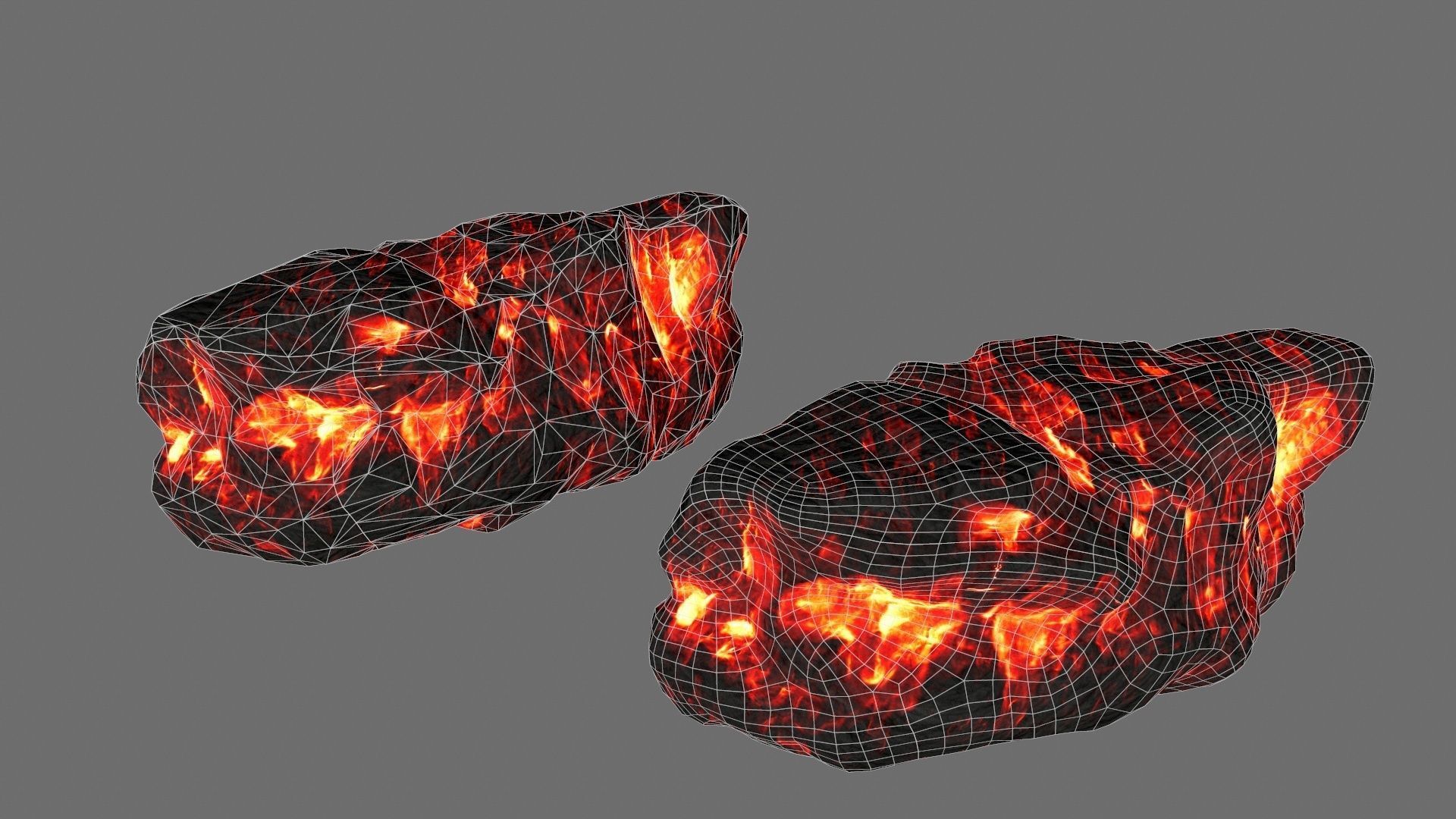 lava rocks Low-poly 3D model_17