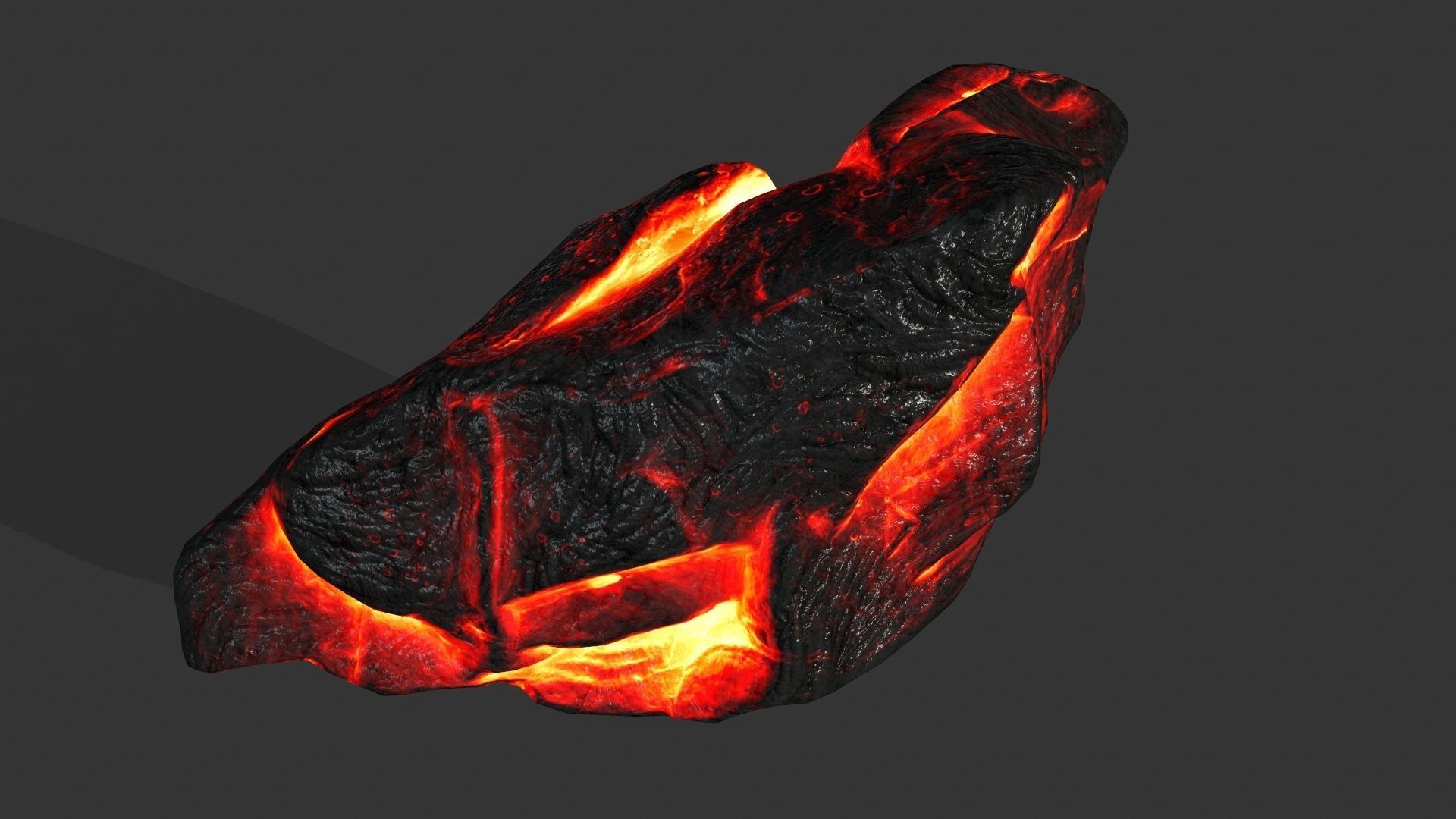 lava rocks Low-poly 3D model_6