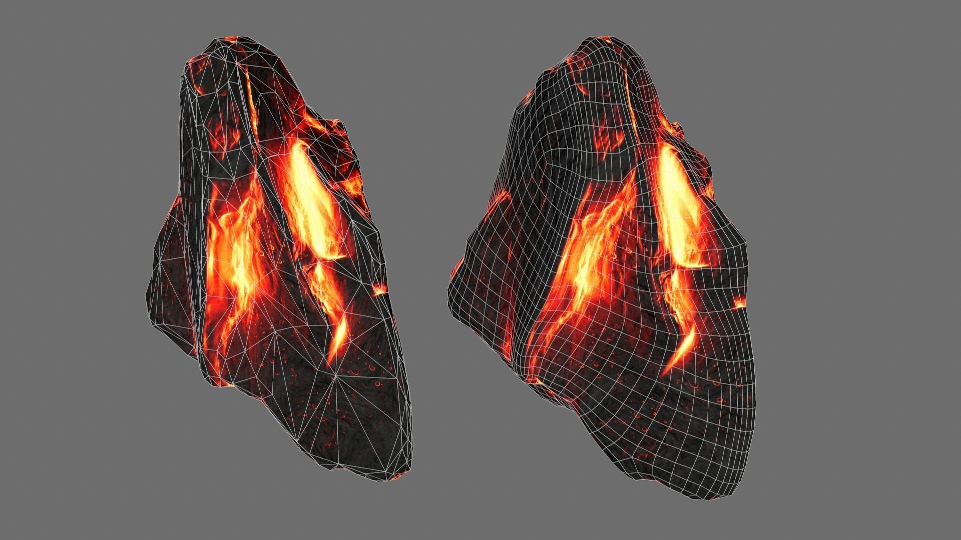 lava rocks Low-poly 3D model_24