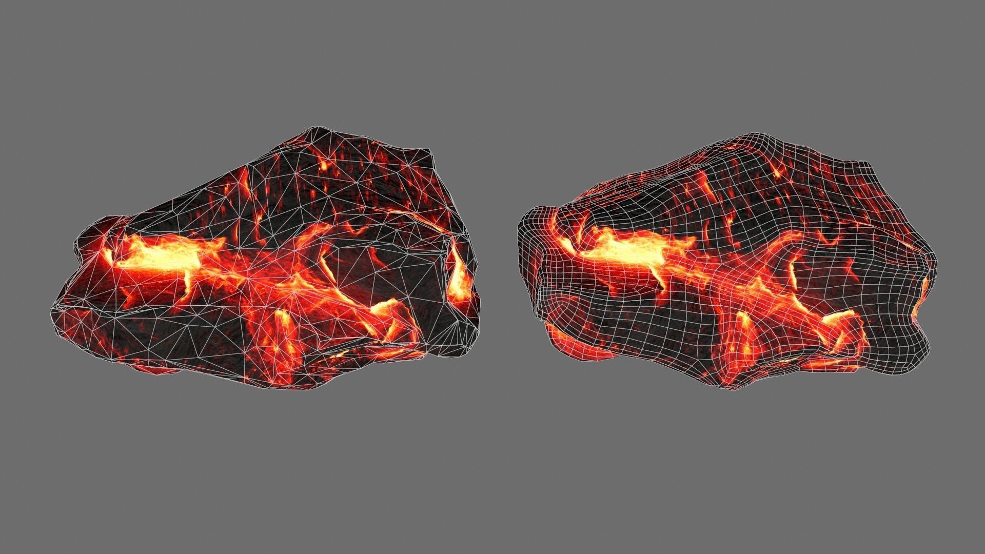 lava rocks Low-poly 3D model_18