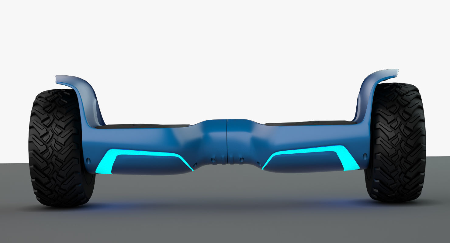 Hoverboard Low-poly 3D model_1