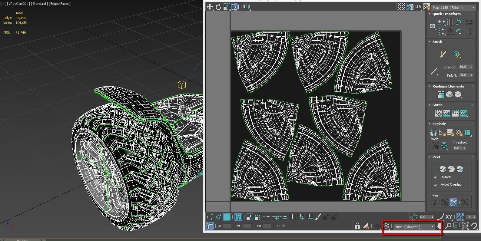 Hoverboard Low-poly 3D model_12