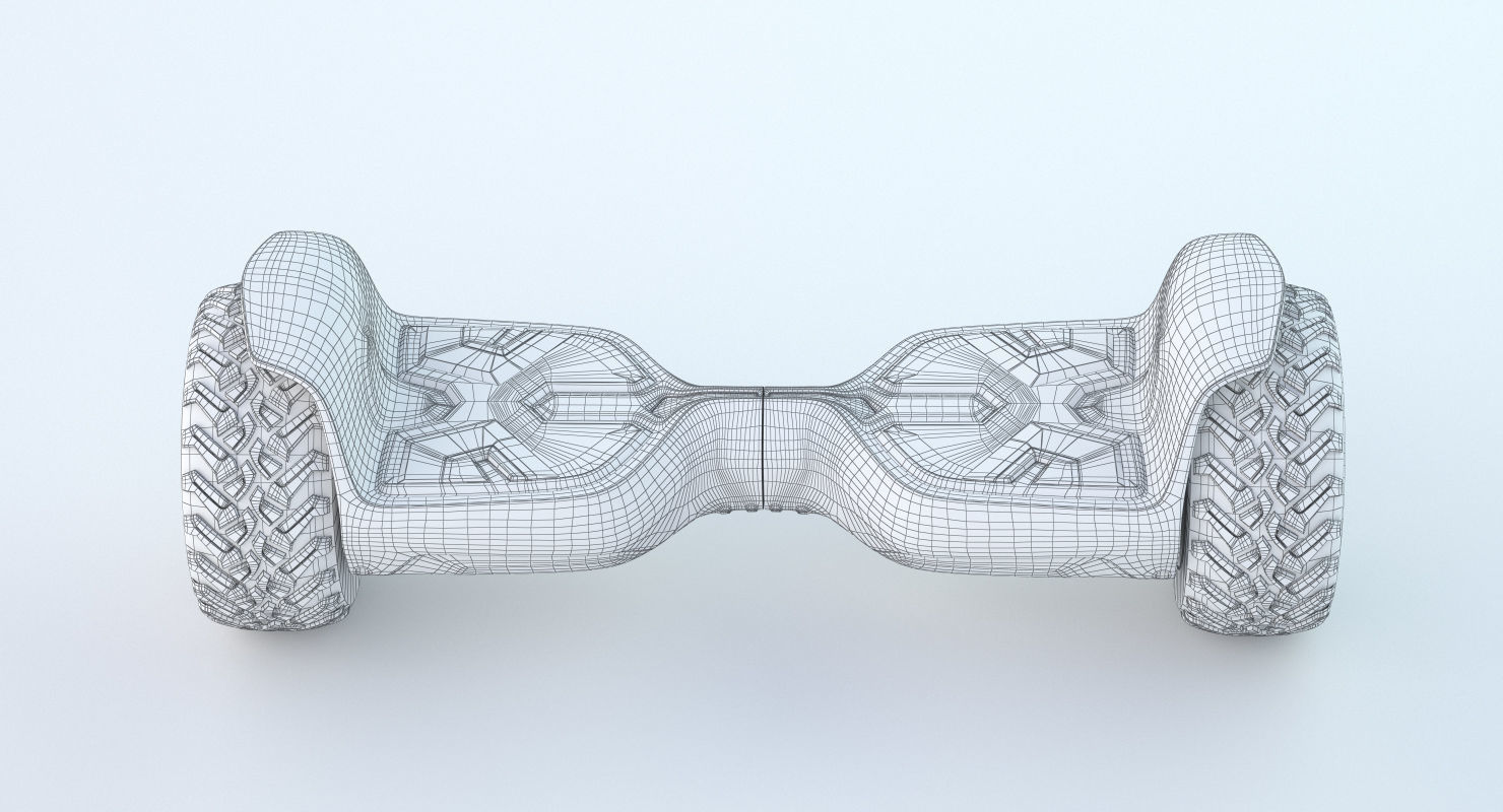 Hoverboard Low-poly 3D model_8