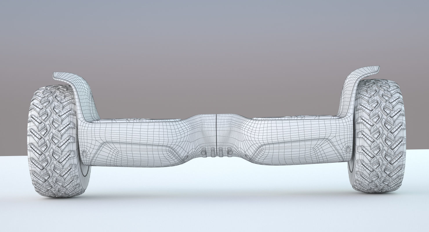 Hoverboard Low-poly 3D model_5