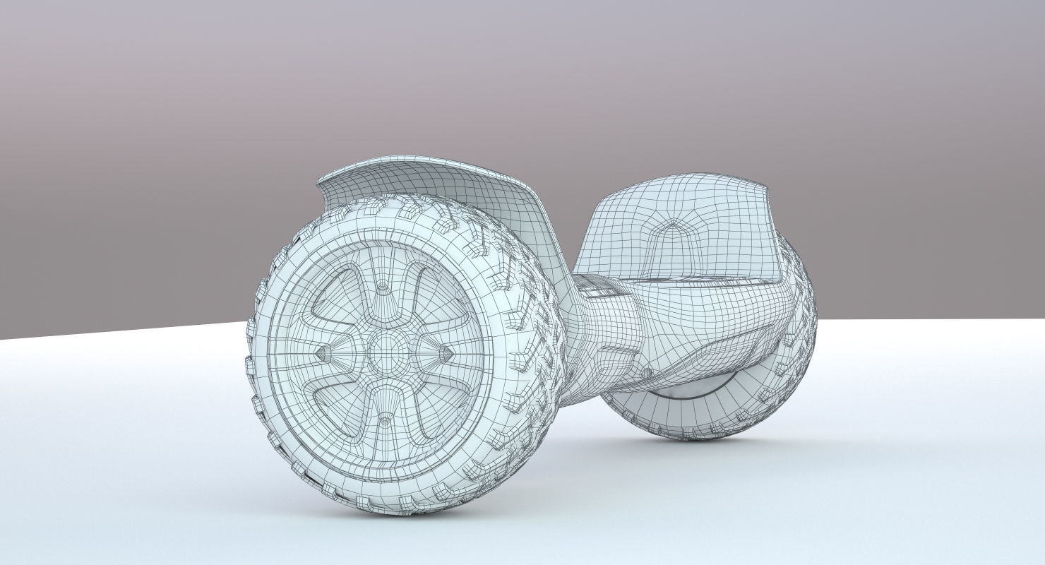 Hoverboard Low-poly 3D model_6