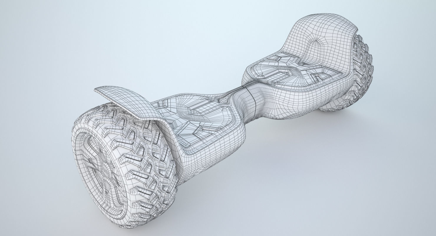 Hoverboard Low-poly 3D model_7