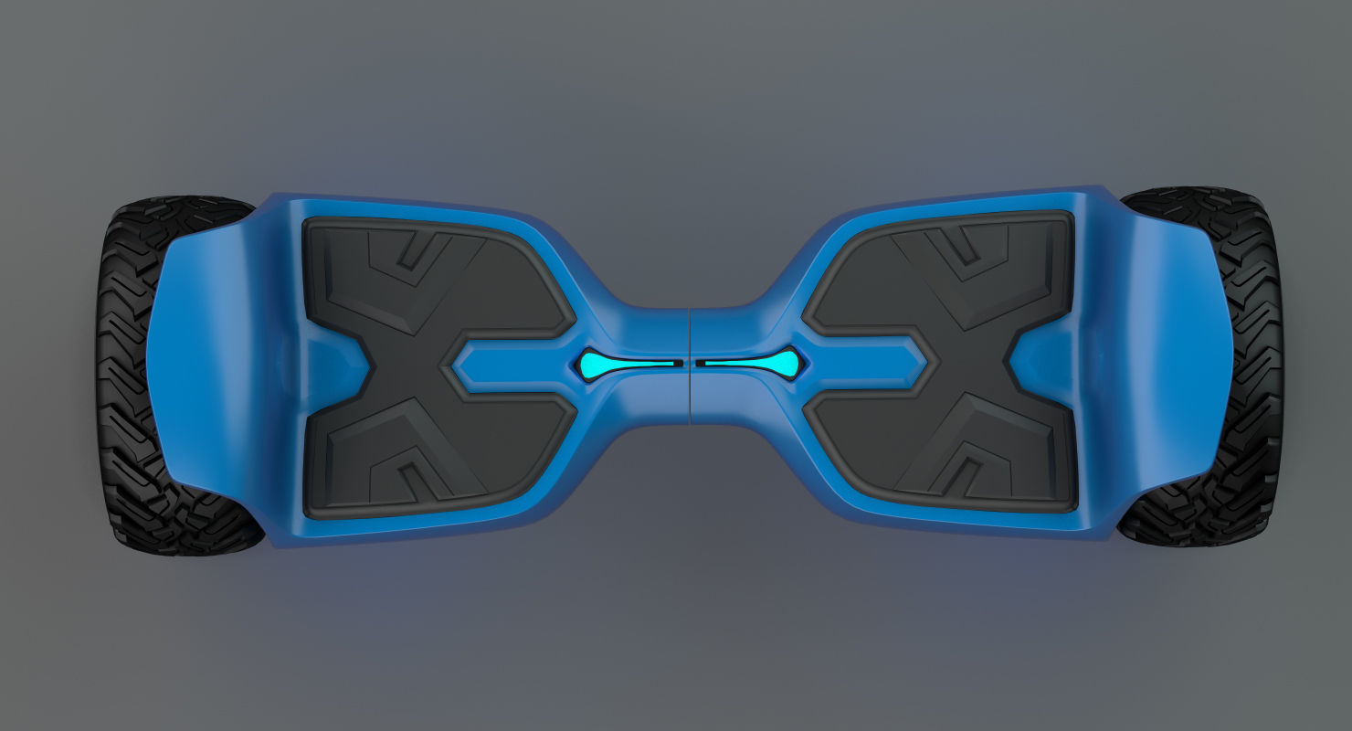 Hoverboard Low-poly 3D model_2