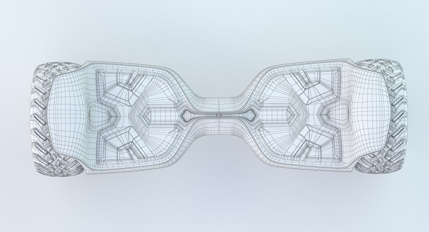 Hoverboard Low-poly 3D model_9