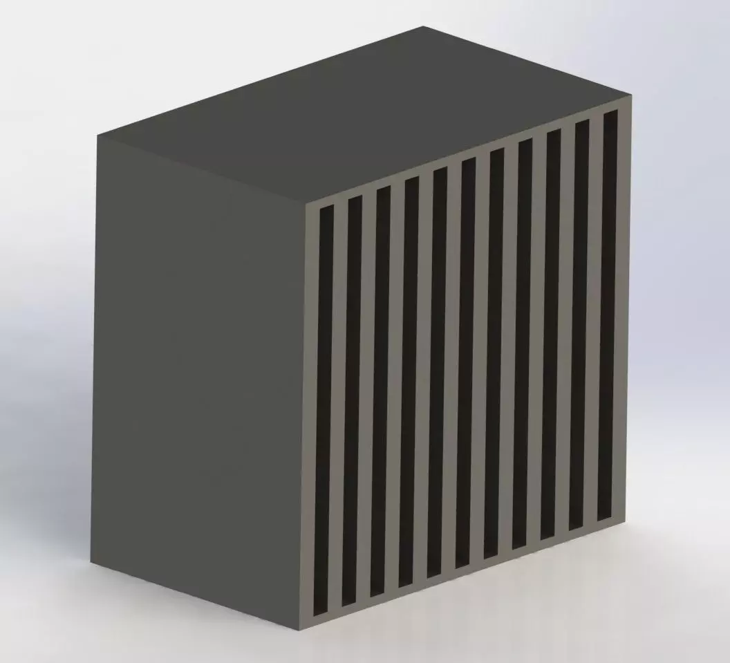 compressor block of metal with stripes Free 3D model