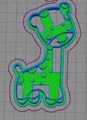 Giraffe and Monkey Cookie Cutter Set 3D print model