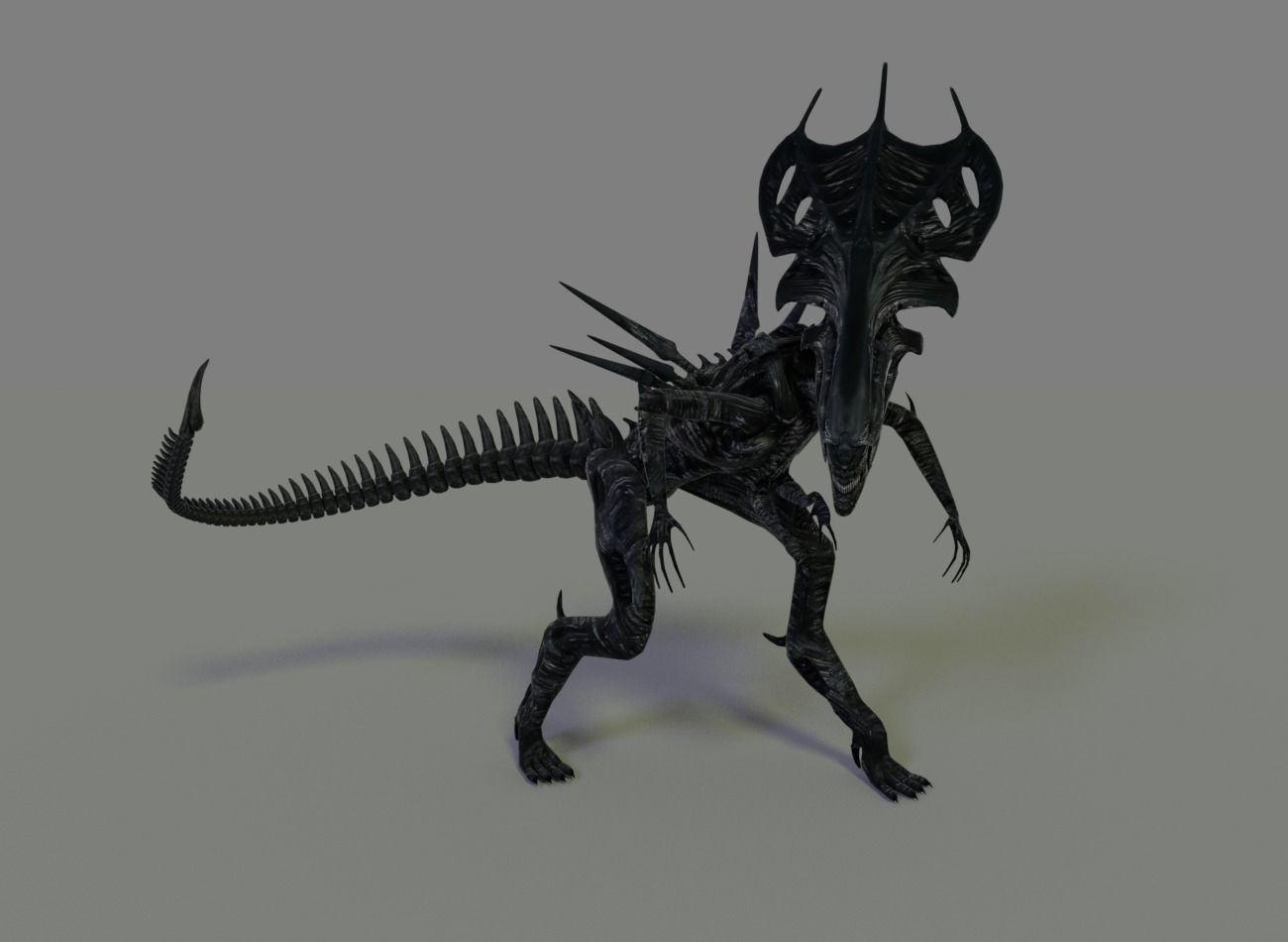 Queen Xenomorph 3D model_2