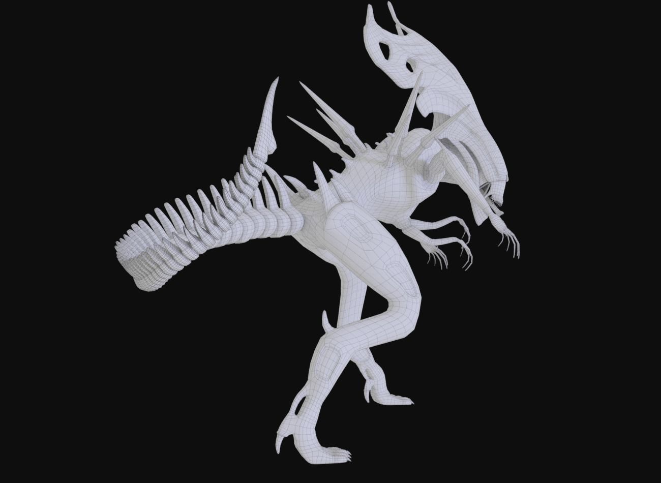 Queen Xenomorph 3D model_6
